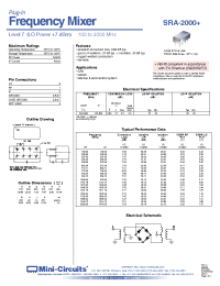 Datasheet SRA-2000+ manufacturer Mini-Circuits